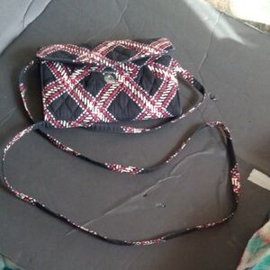 Vera Bradley Quilted Crossbody Trifold Wallet.